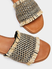 Woven Fringed Sandals