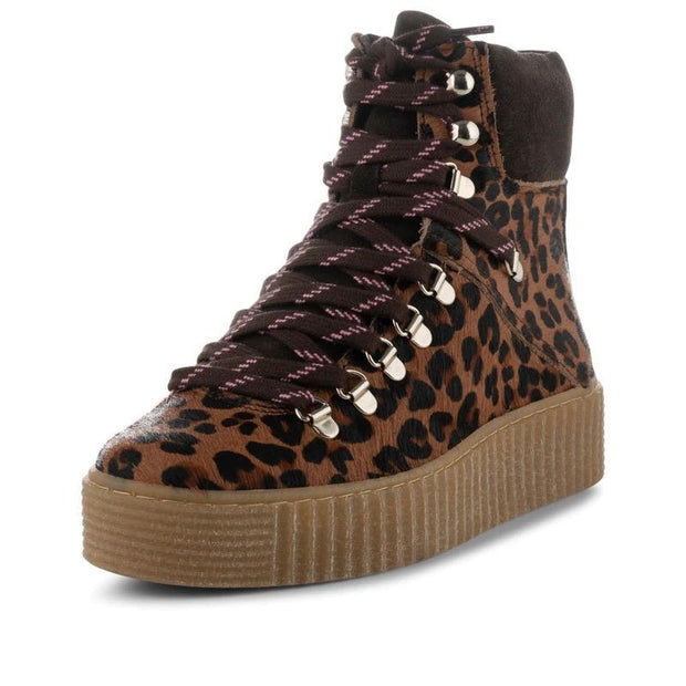 Agda Suede Boot - Chestnut Leopard