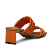 Sylvi Orange Satin Strappy Sandal