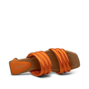 Sylvi Orange Satin Strappy Sandal