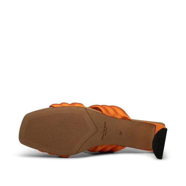 Sylvi Orange Satin Strappy Sandal