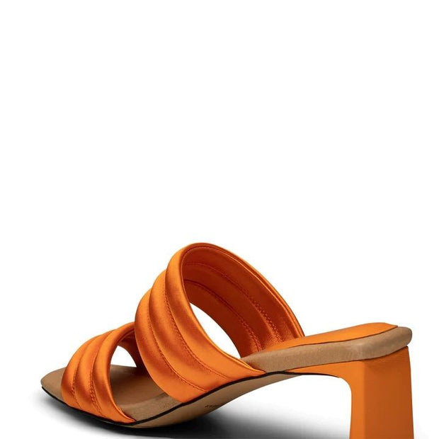 Sylvi Orange Satin Strappy Sandal