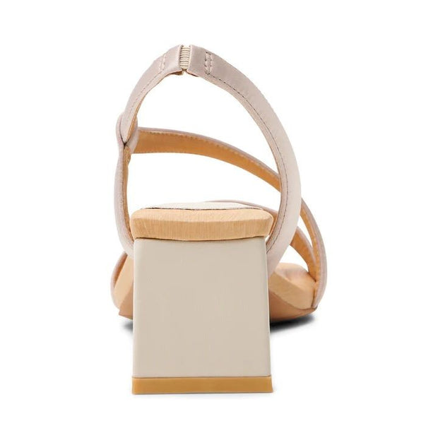 Sylvi Off White Satin Strappy Sandal