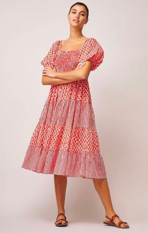 Waterfront Dress - Red Morocco