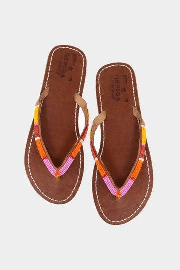 Naisha Soft Sole Sandals - Pink / Orange