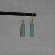 Gemstone Gold Vermeil Earrings - Aqua or Pink