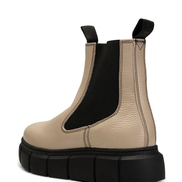 Tove Chelsea Boot - Beige Leather