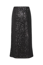 Teffani Black Sequinned Skirt
