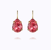 Mini Drop Clasp Earrings - Mulberry Red