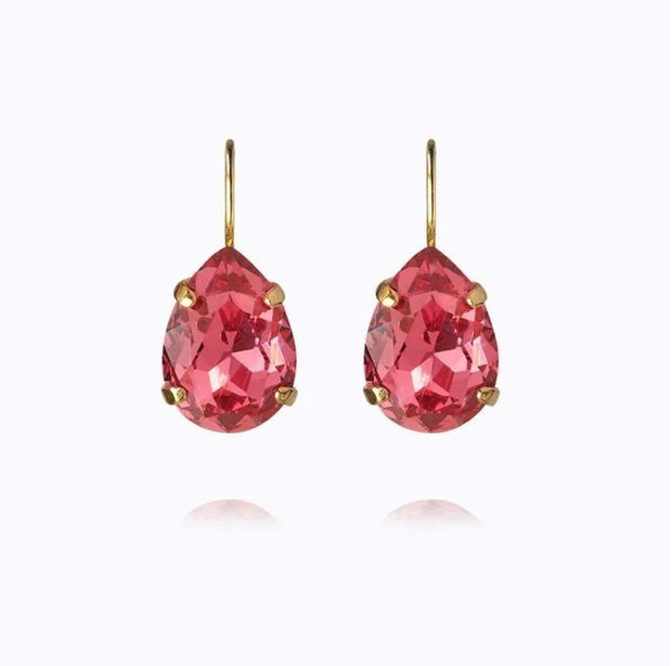 Mini Drop Clasp Earrings - Mulberry Red