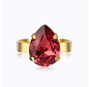 Mini Drop Ring - Mulberry Red