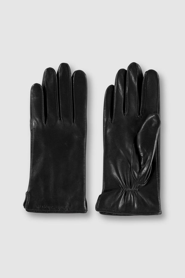 Alicia Soft Black Leather Gloves