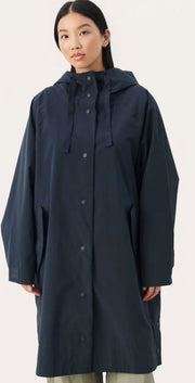 Emmy Dark Navy Raincoat