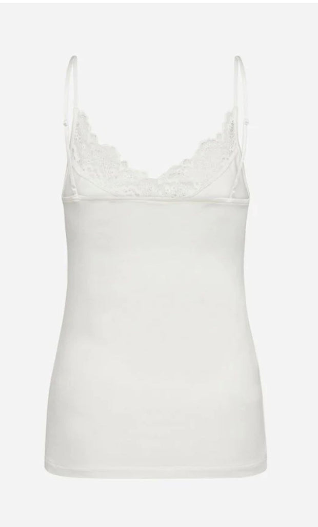 Marica Off-White Lace Cami Top