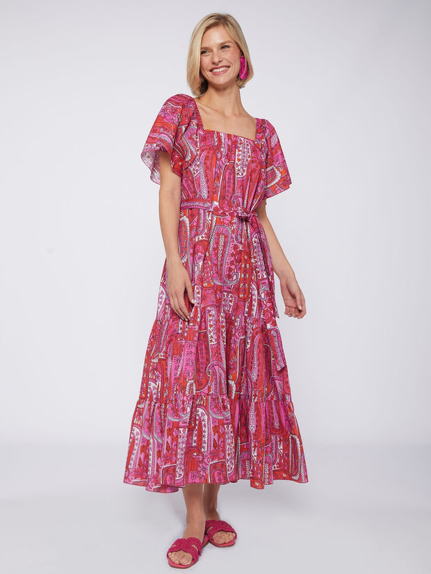 Palmira Pink Paisley Dress